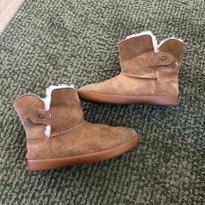 UGG Tan Suede Ankle Boots with Shearling toddler size 11
